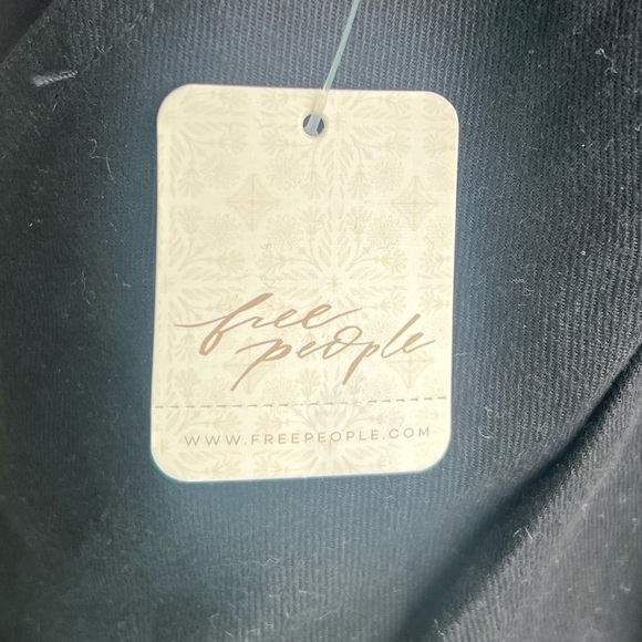 🆕 Free People Black Linen Wide-Leg Blend with Open Back Jumpsuit Size S - Picture 11 of 14